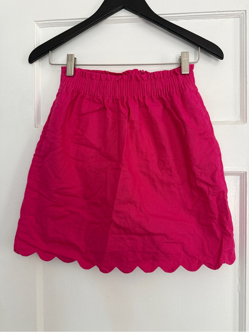 Women’s JCrew Pink Scallop Hem Elastic Waist Skirt